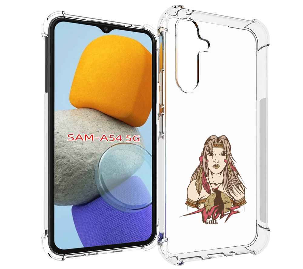 

Чехол MyPads девушка волк для Samsung Galaxy A54, Tocco