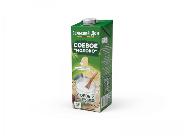 

Молоко соевое "Сельский дом" (1,2%) - 1 л.