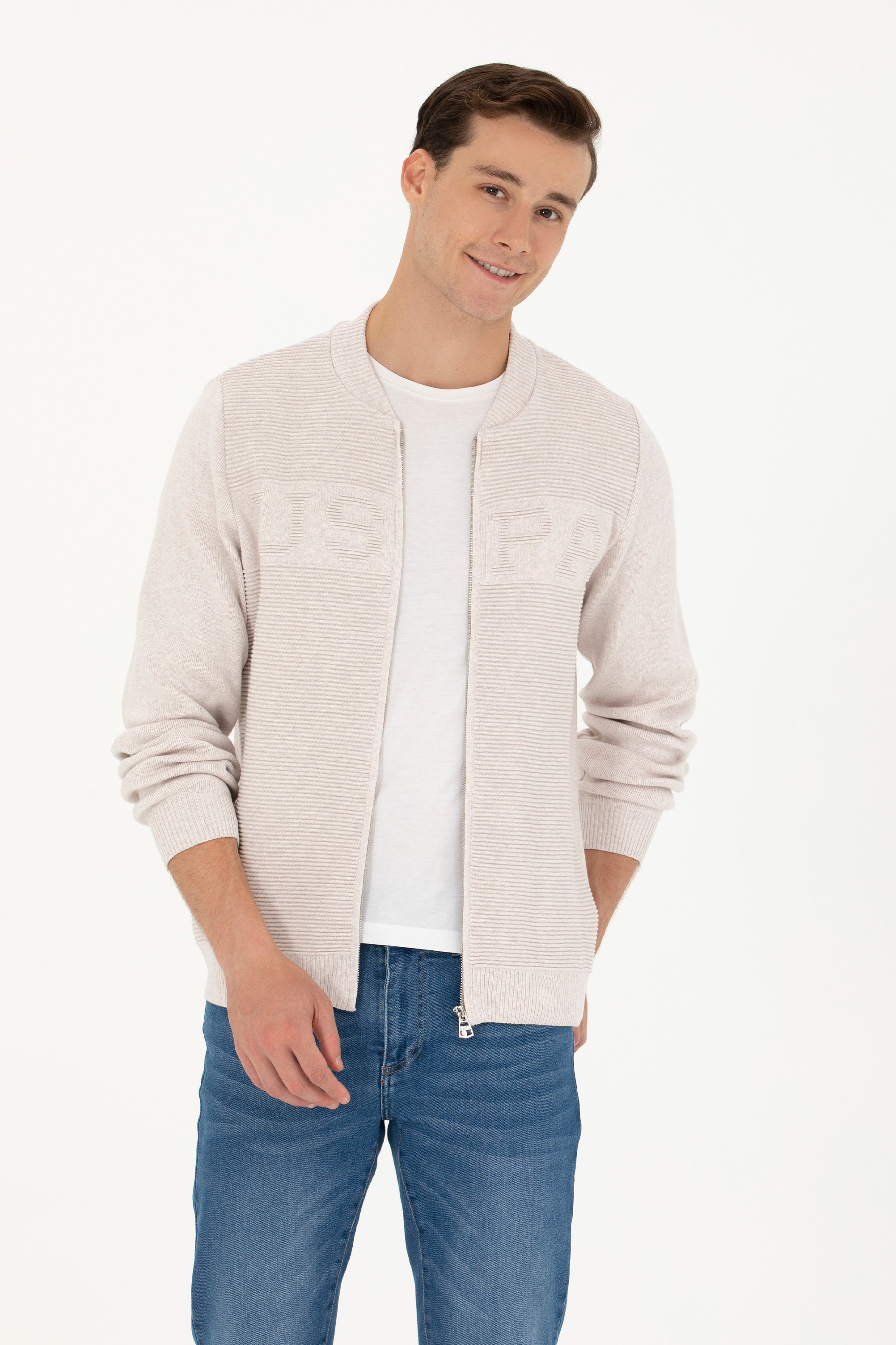 

Кардиган мужской US Polo Assn G081SZ0TH0KNOX бежевый S, G081SZ0TH0KNOX