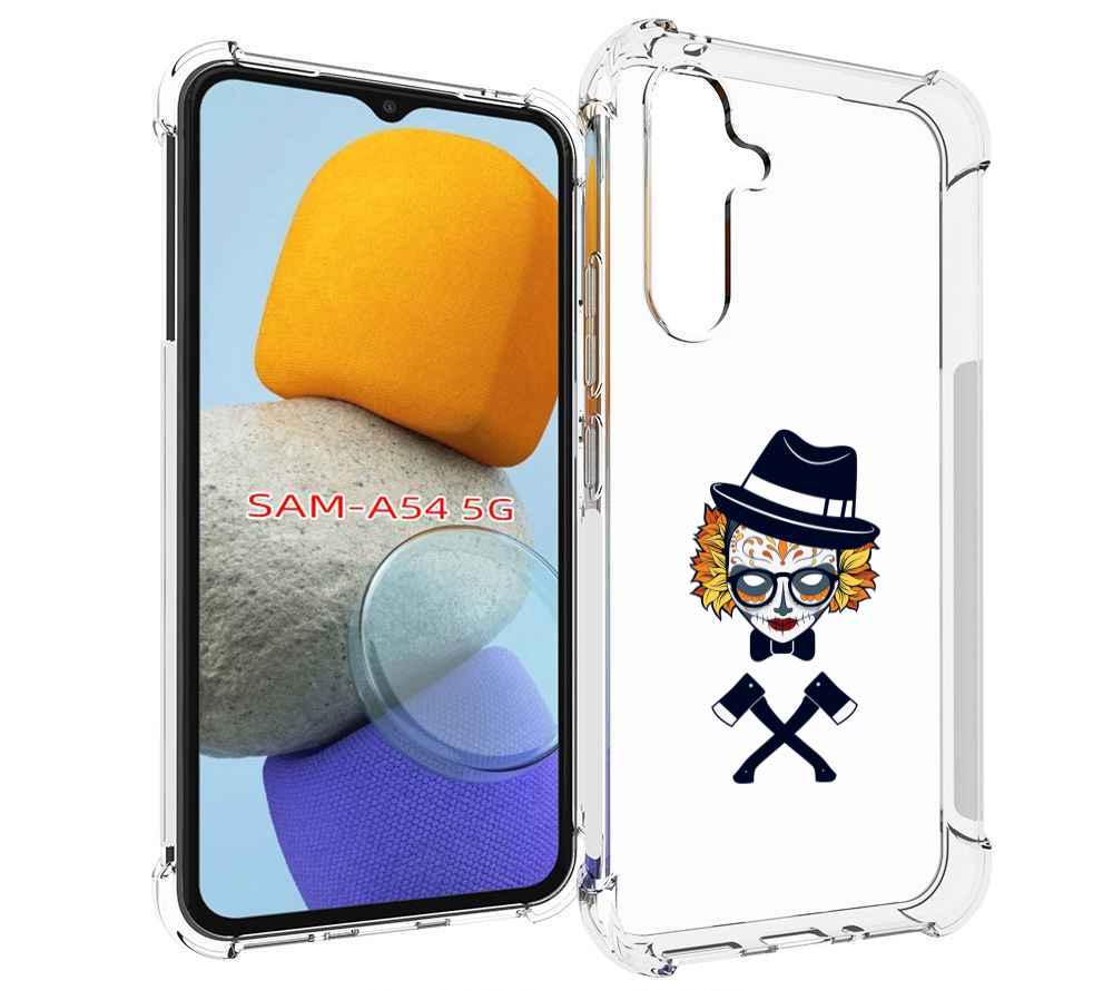 

Чехол MyPads девушка в маске с топорами рисунок для Samsung Galaxy A54, Tocco