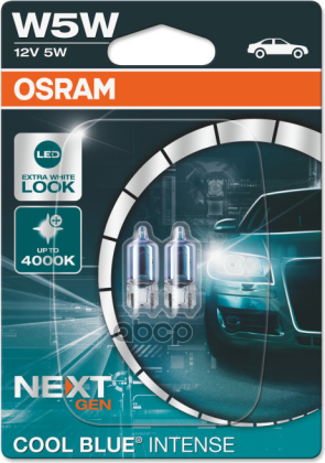 

OSRAM Комплект ламп W5W 12V 5W W2.1x9.5d COOL BLUE INTENSE (next generation) 5000К OSRAM 2