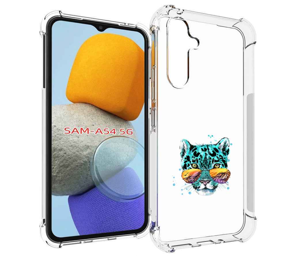 

Чехол MyPads голубой лео для Samsung Galaxy A54, Tocco