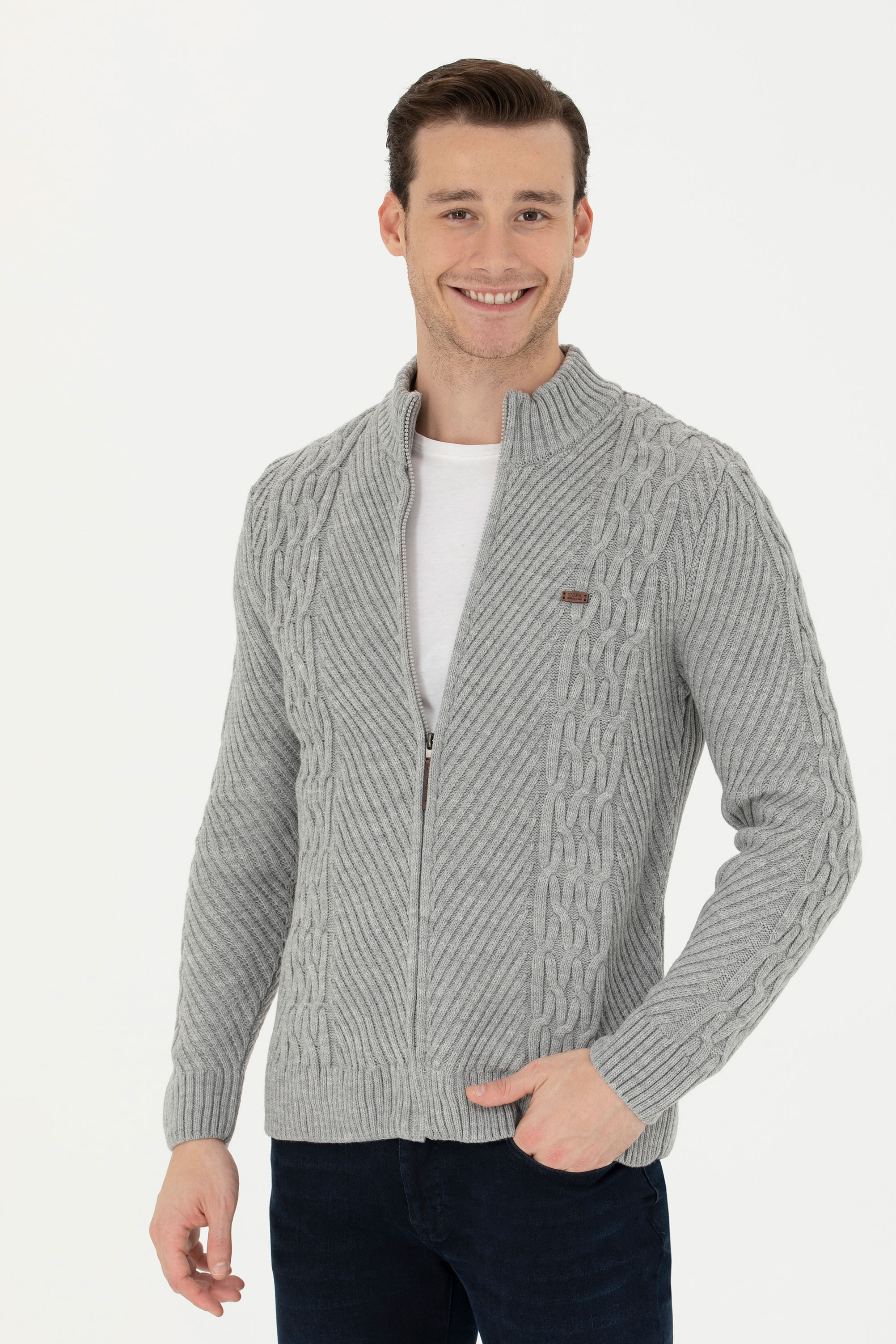 

Кардиган мужской U.S. POLO Assn. G081SZ0TH0ELMAR серый XL, G081SZ0TH0ELMAR
