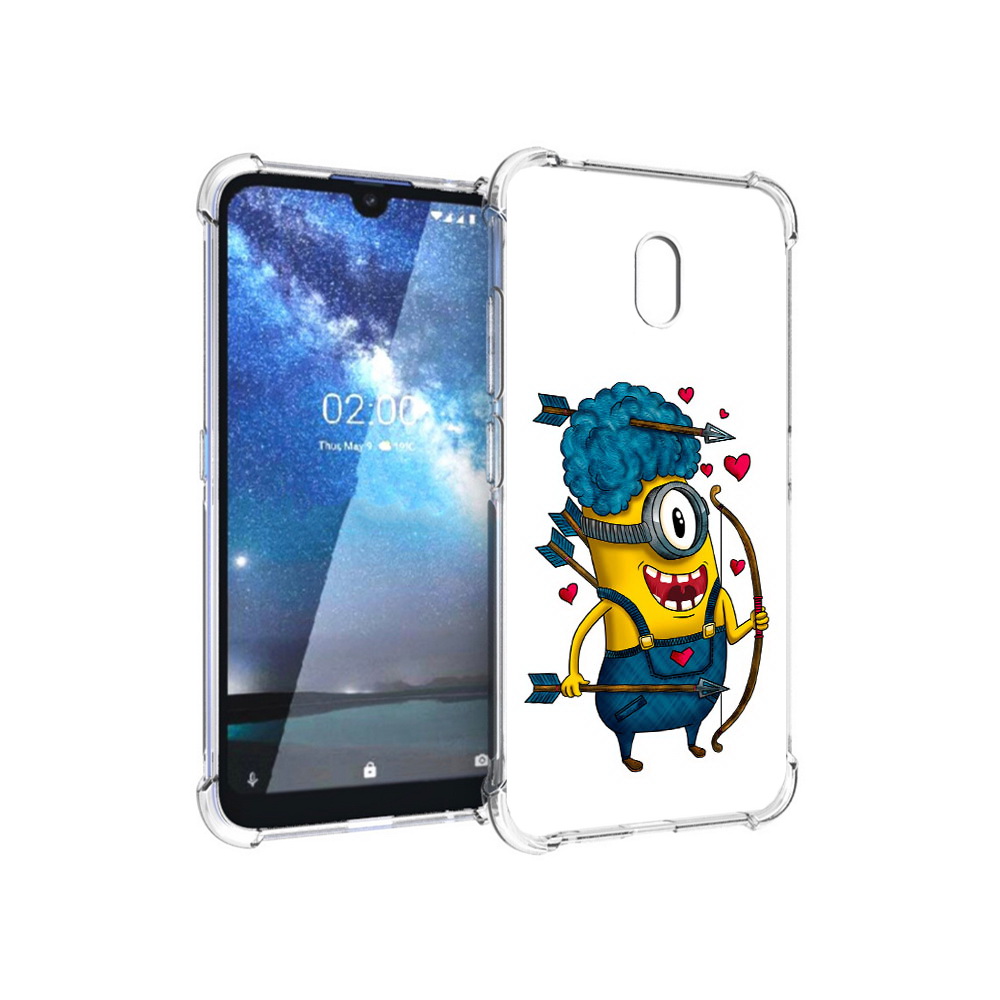 

Чехол MyPads Tocco для Nokia 2.2 Миньон купидон (PT134721.103.117), Прозрачный, Tocco
