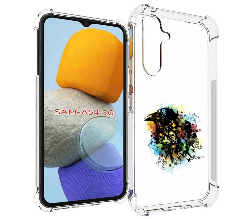 

Чехол MyPads ворон и черепа для Samsung Galaxy A54, Tocco