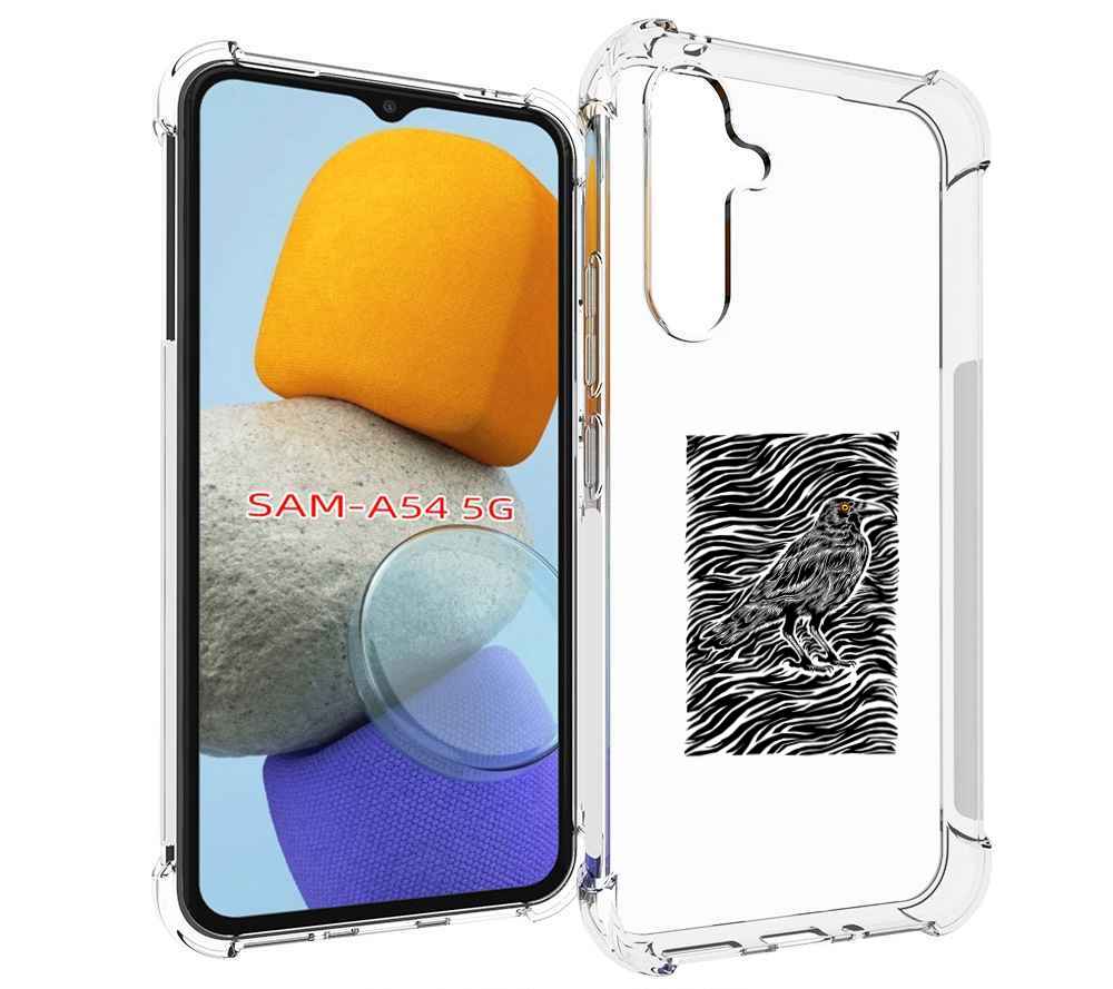 

Чехол MyPads ворон в абстракции для Samsung Galaxy A54, Tocco