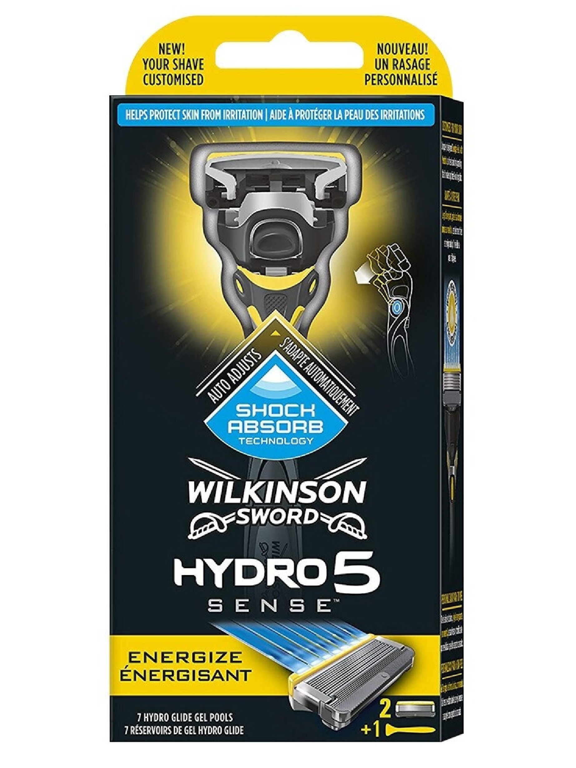 

Станок бритвенный с 2 сменными кассетами Wilkinson Sword SCHICK Hydro5 Sense Energise