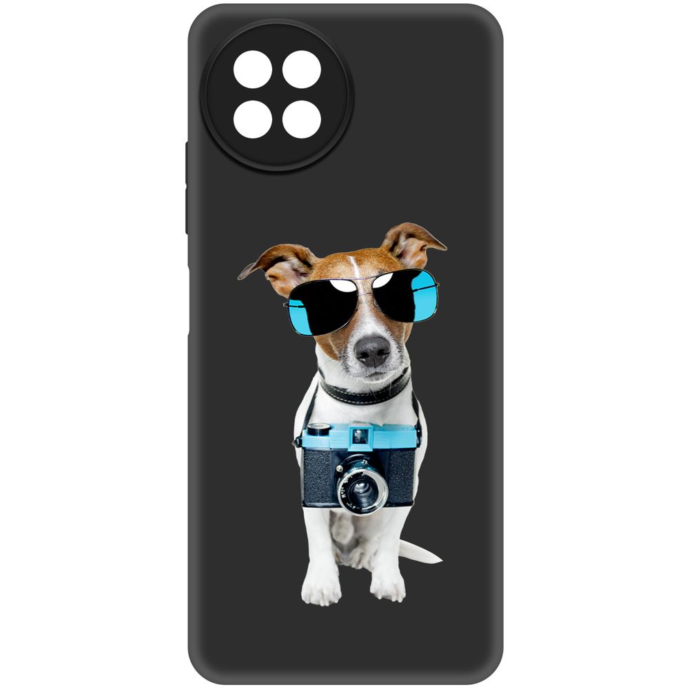 

Чехол-накладка Krutoff Soft Case Пес-турист для Itel S23 черный
