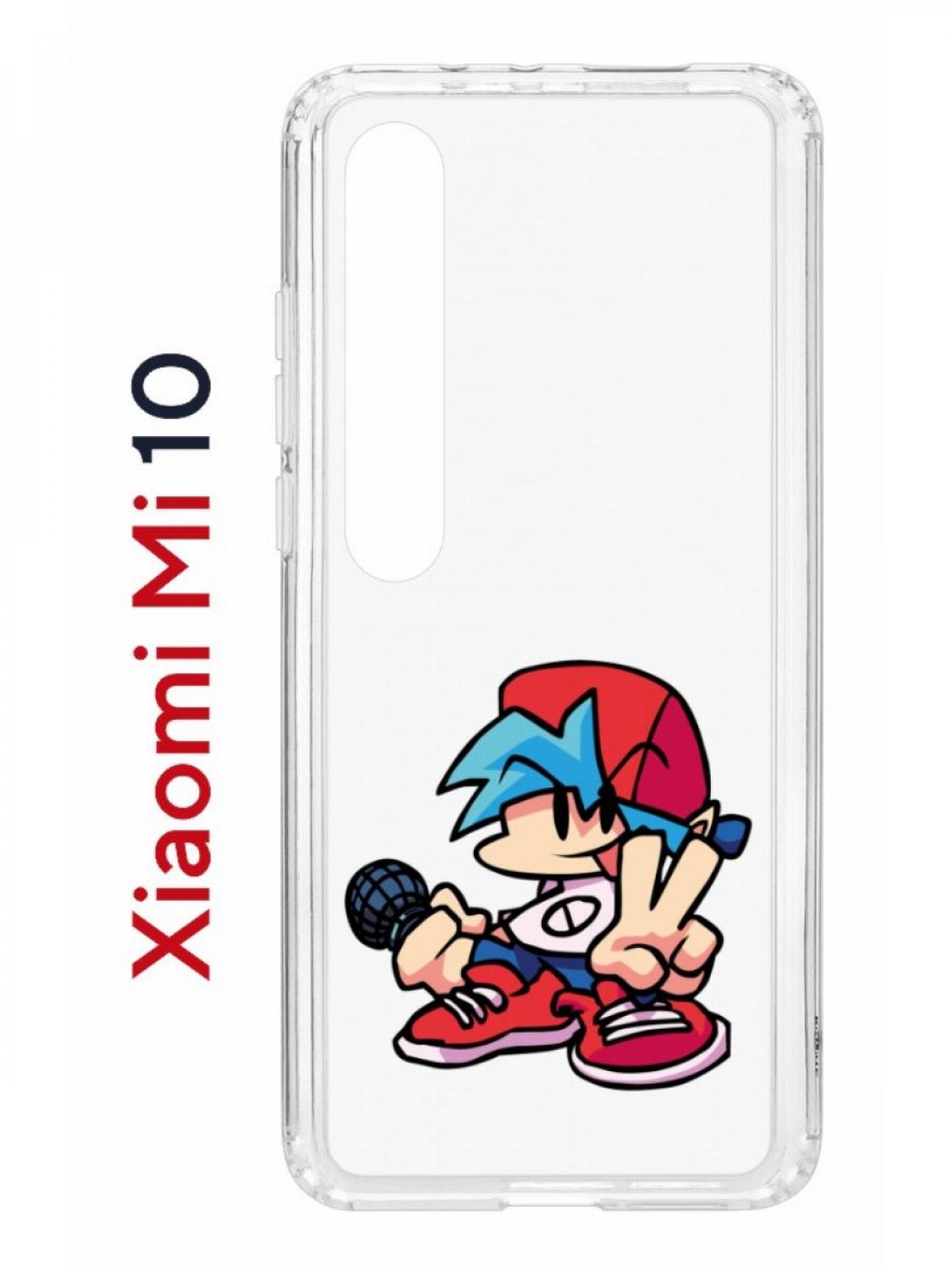 Чехол на Xiaomi Mi 10/Mi 10 Pro Kruche Print FNF Boyfrend,противоударный бампер с принтом