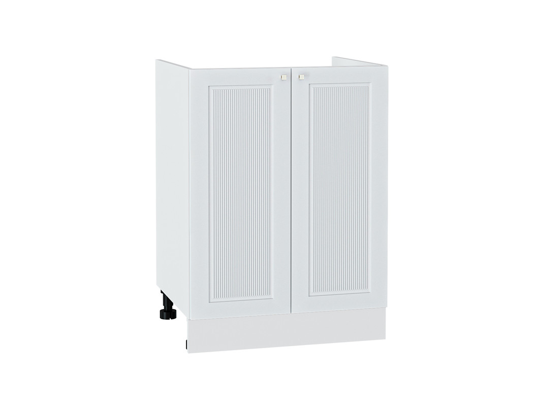 

Напольный шкаф под мойку 600 с 2-мя дверцами МС Моцарт Сурская МДФ Белый/Айленд силк Ф40, Моцарт