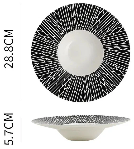 

Тарелка Homium Tudor, цвет черный/белый, D28.8см