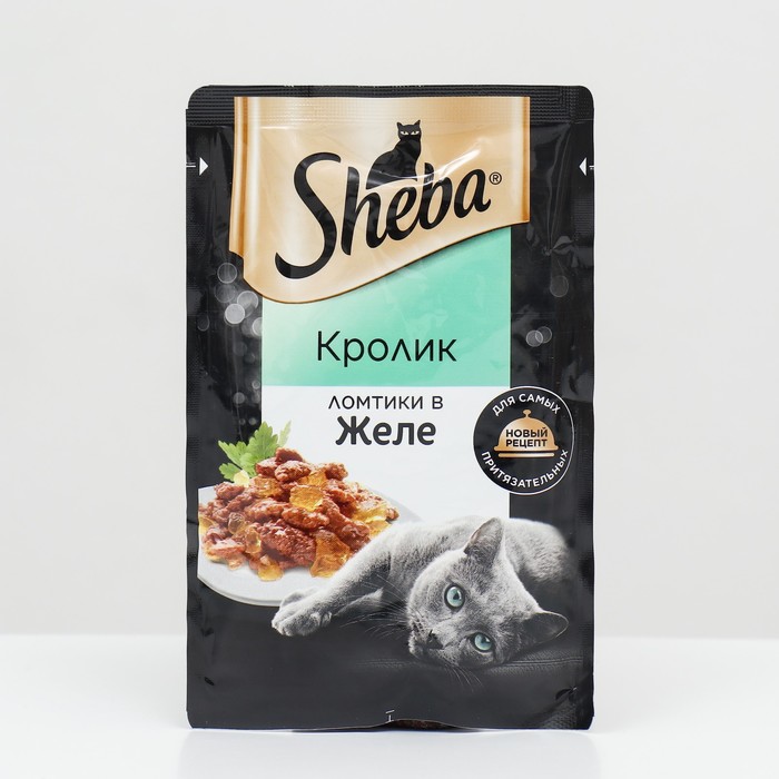 

Влажный корм для кошек Sheba кролик, ломтики в желе, 28шт по 75г
