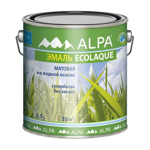 Эмаль универсальная Alpa Ecolaque матовый 25 л 4014₽