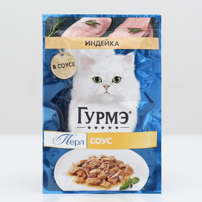 

Влажный корм для кошек GOURMET PERLE индейка 26 шт по 85 г