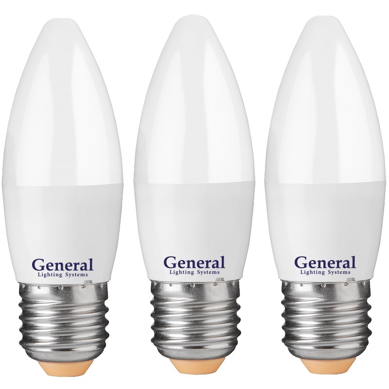 фото Лампочка general glden-cf-8-230-e27-6500, 3шт