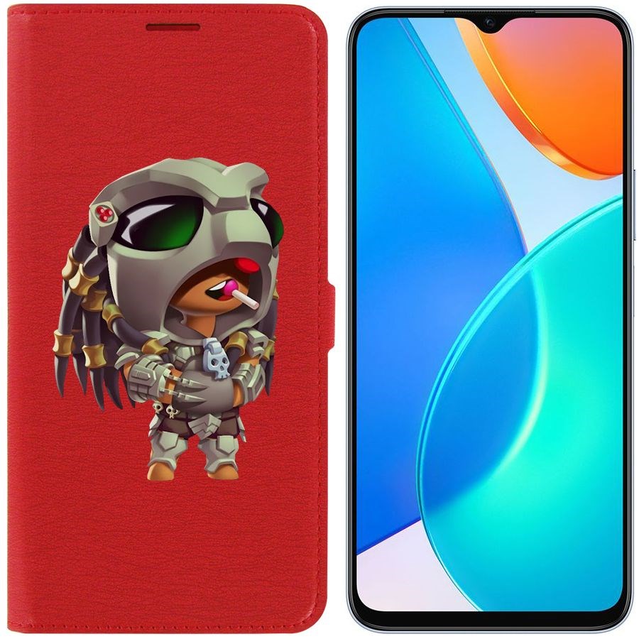

Чехол-книжка Eco Book для Honor X6 Brawl Stars-Леон Хищник