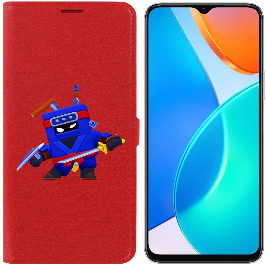 

Чехол-книжка Eco Book для Honor X6 Brawl Stars-Ниндзя Эш