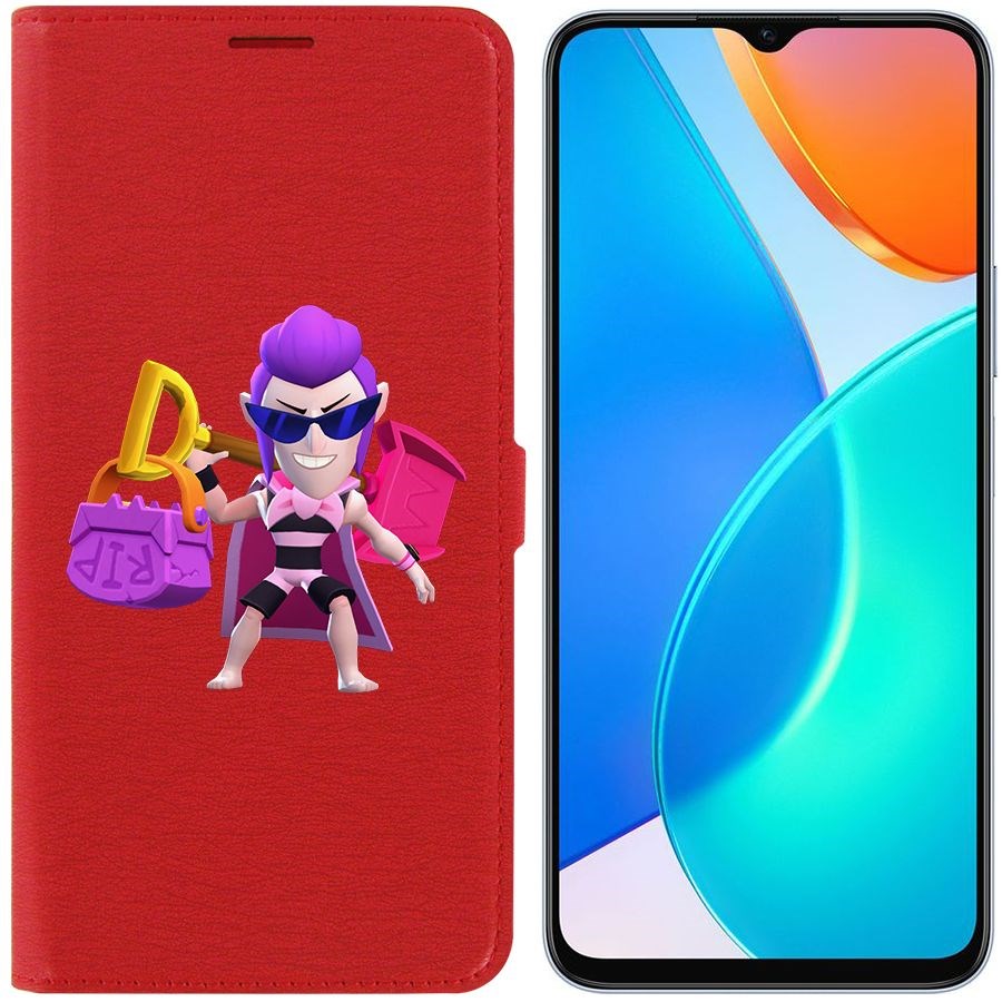 

Чехол-книжка Eco Book для Honor X6 Brawl Stars-Пляжный Мортис