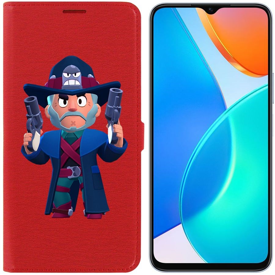 

Чехол-книжка Eco Book для Honor X6 Brawl Stars-Стрелок Кольт