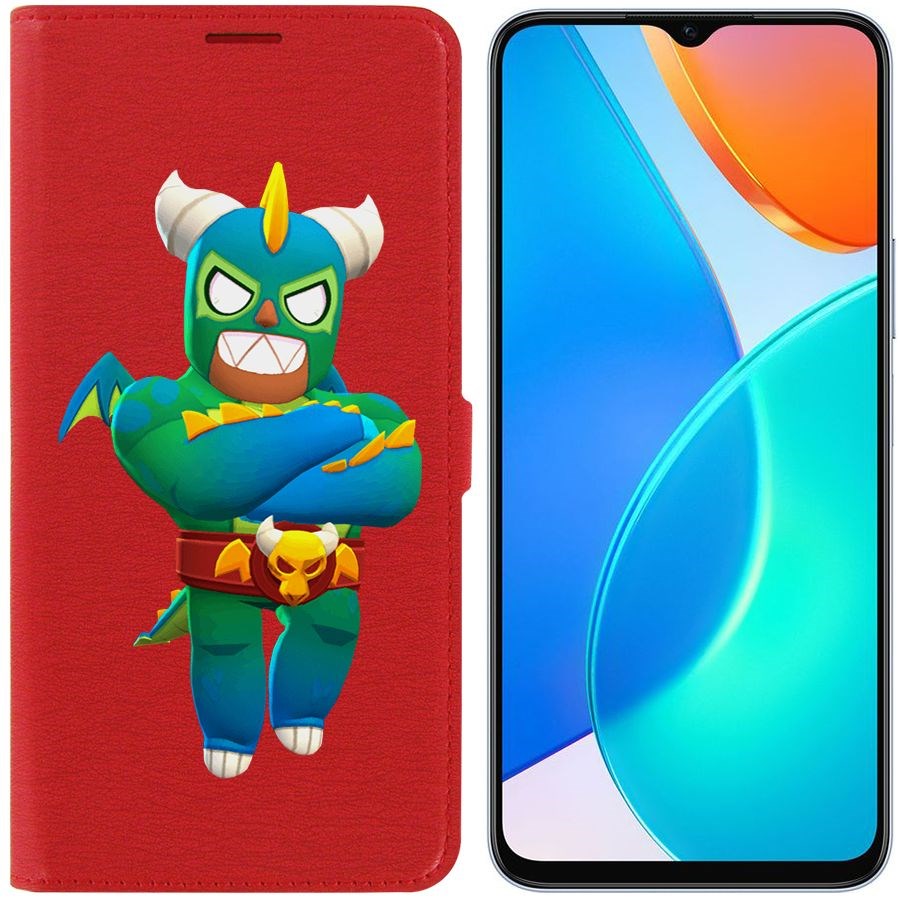 

Чехол-книжка Eco Book для Honor X6 Brawl Stars-Эль Дракон Вердозо