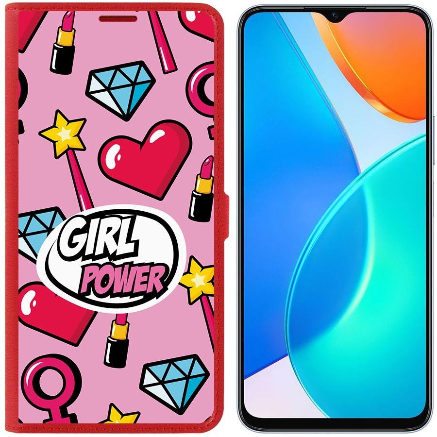 

Чехол-книжка Eco Book для Honor X6 Girl Power, Красный