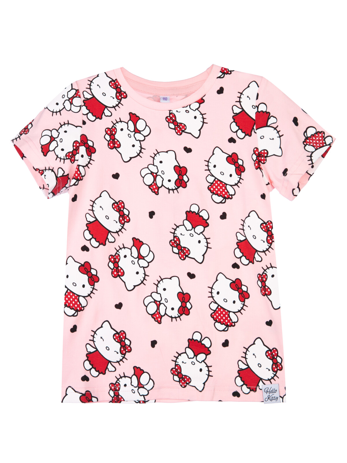 

Футболка детская PlayToday Kids 12342087, светло-розовый, белый, красный, 98, 12342087