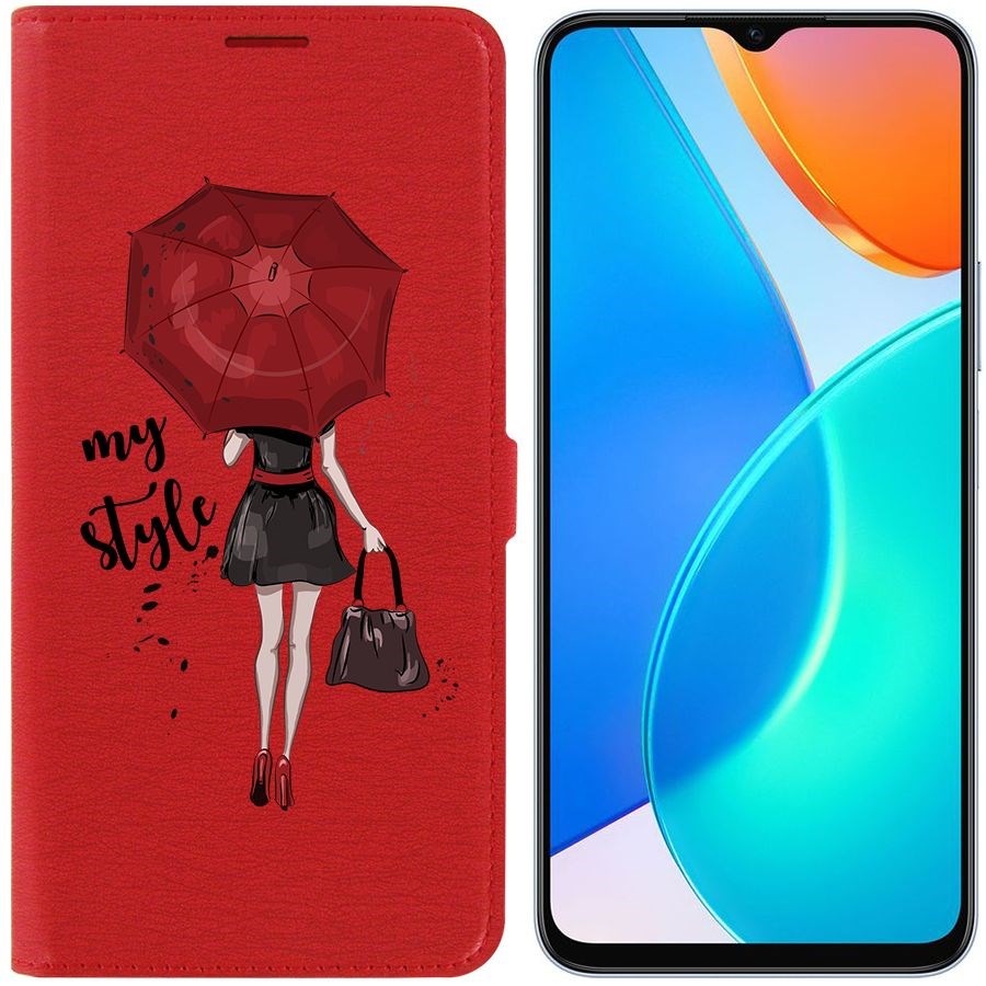 

Чехол-книжка Eco Book для Honor X6 Мой стиль, Красный