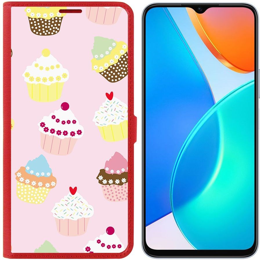 

Чехол-книжка Eco Book для Honor X6 Пироженки