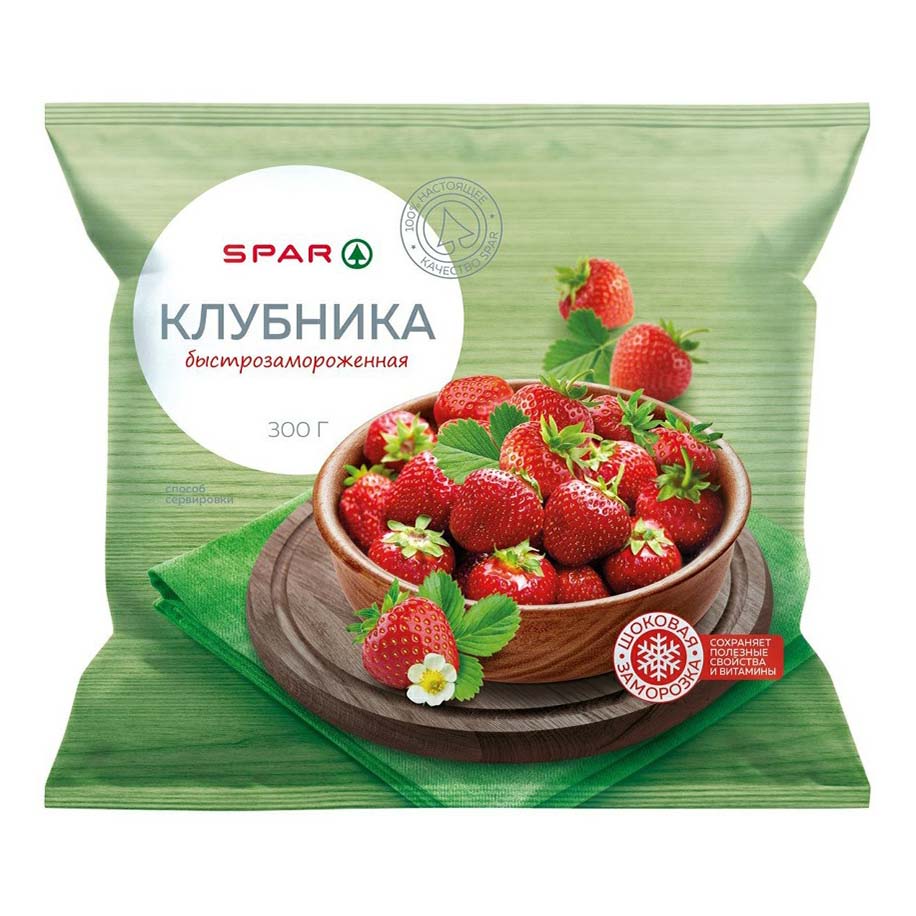 

Клубника Spar быстрозамороженная 300 г