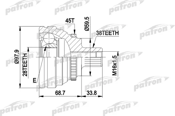 ШРУС PATRON PCV1277 100023582023