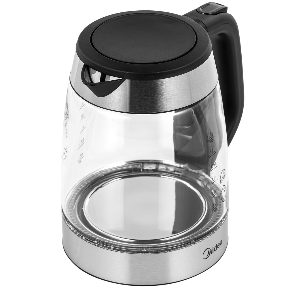 Чайник электрический Midea MK-8008 1.7 л прозрачный, серебристый чайник электрический midea mk 8008 1 7 л transparent silver