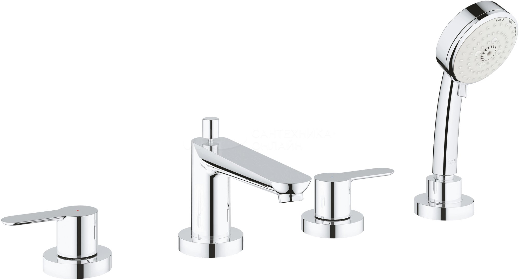 

Смеситель для ванны на бортик Grohe BauEdge 25120 00A (2512000A), 2512000A
