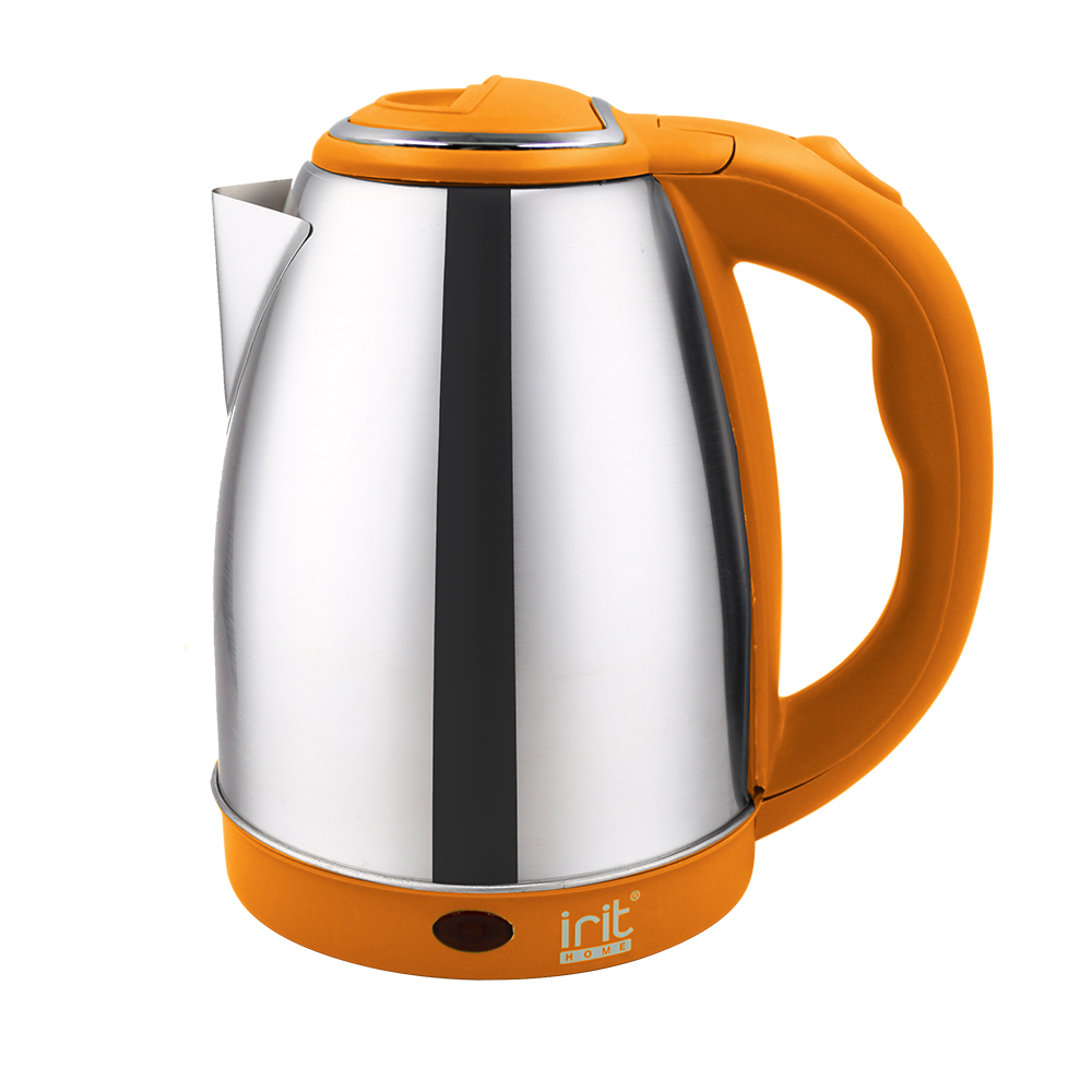 Чайник электрический Irit IR-1347 1.8 л серебристый, оранжевый чайник электрический irit ir 1350 1 8 л серебристый