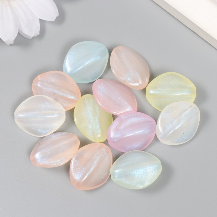 

Бусины для творчества пластик Вытянутая тыковка. Блеск набор 20 гр 2,2х1,8х0,9 см, Разноцветный