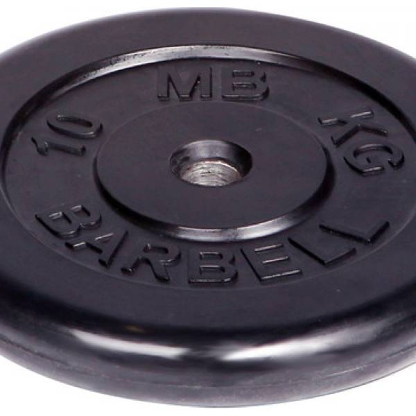 

Обрезиненный диск Barbell d 31 мм, чёрный, 10.0 кг 432, Черный