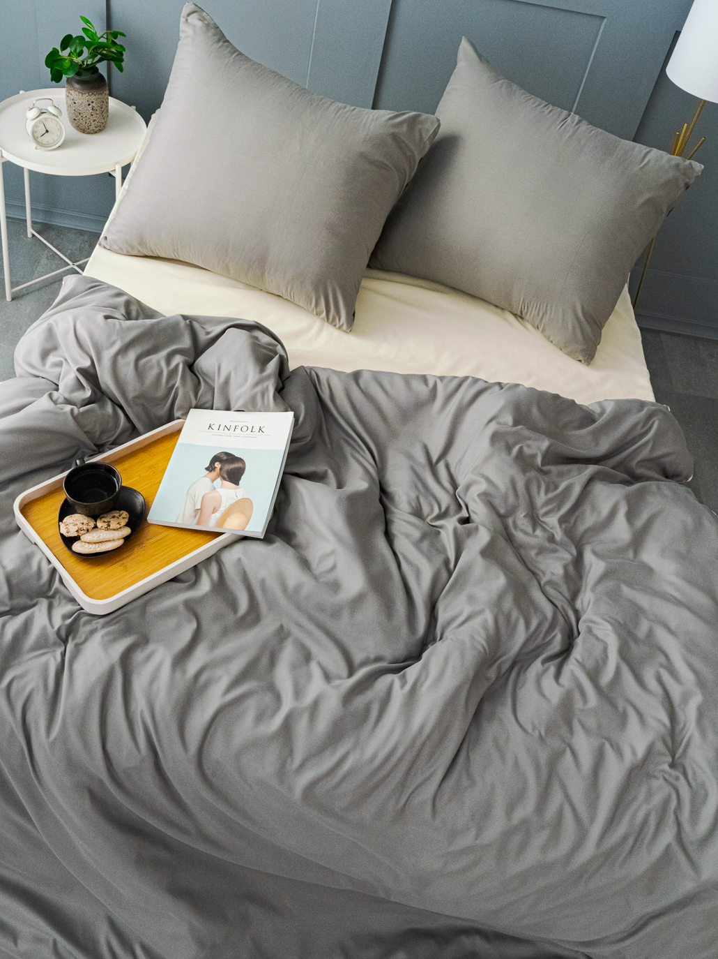 Комплект постельного белья Павлина Манетти полисатин однотонный, 2-спальный S45