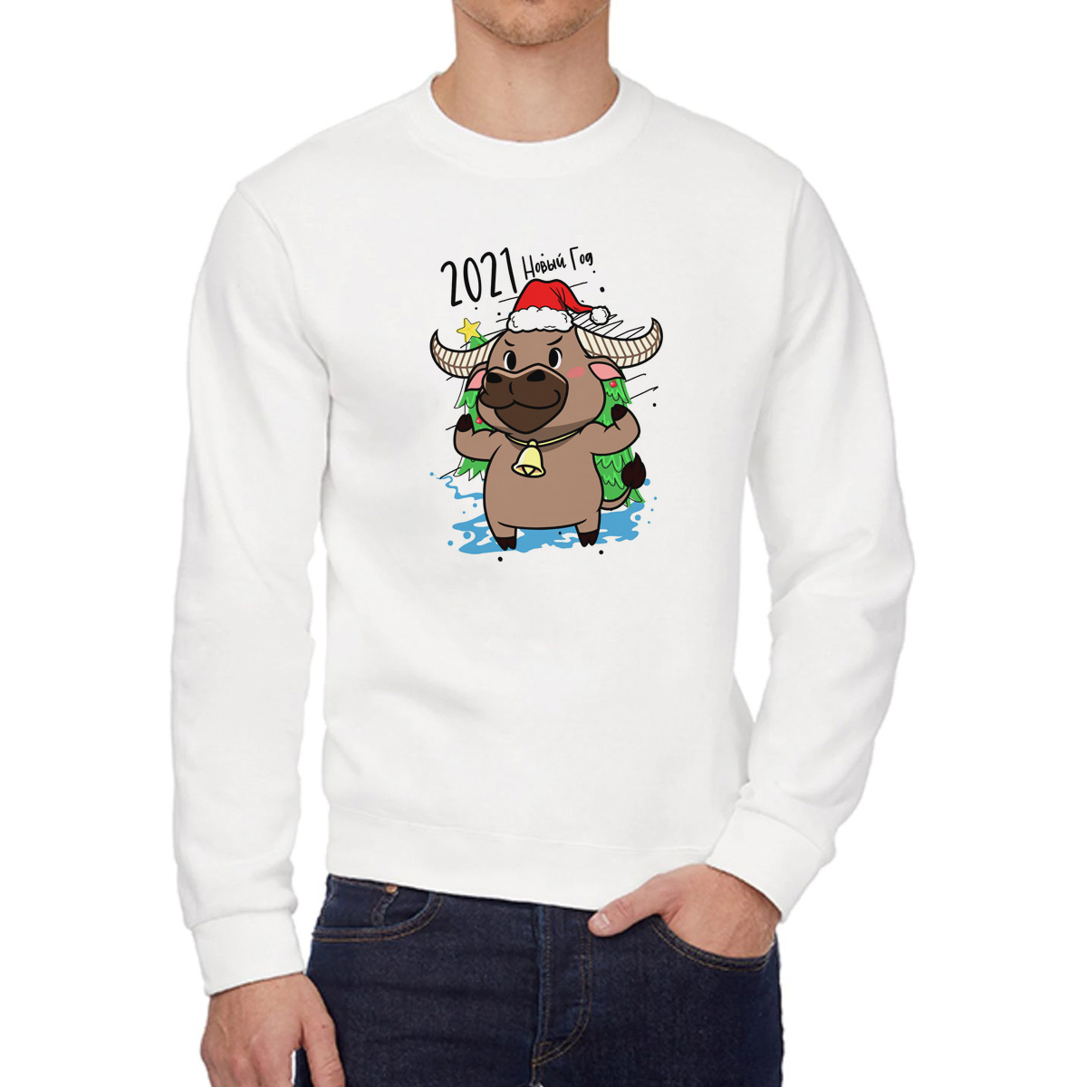 

Свитшот унисекс CoolPodarok W03079 белый 46 RU, W03079