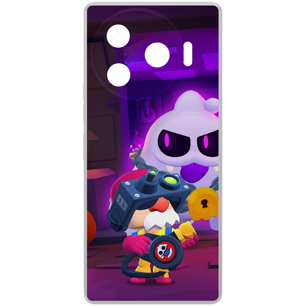 Чехол-накладка Clear Case Brawl Stars-Охотник за Скуиками Гэйл для TECNO Camon 30 Pro 5G