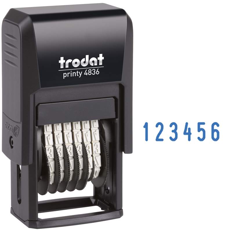 Нумератор мини автомат Trodat, 3,8мм, 6 разрядов, пластик (53199) (арт. 107005)
