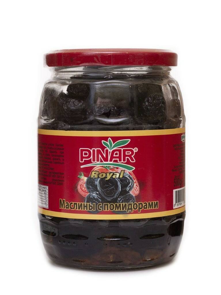 

Маслины Pinar Royal с вялеными помидорами, 500 г