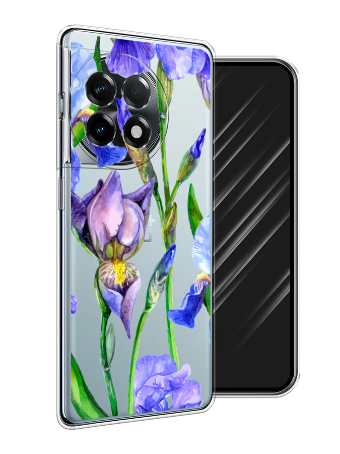 

Чехол Awog на OnePlus 11R/Ace 2 "Синие ирисы", Фиолетовый;голубой;зеленый, 154250-1