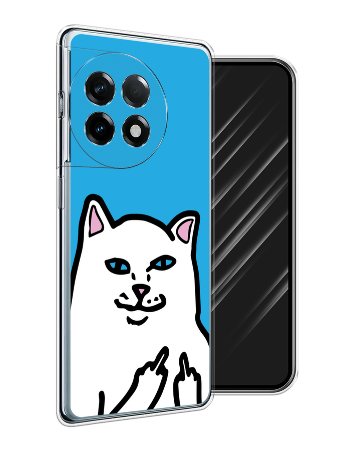 

Чехол Awog на OnePlus 11R/Ace 2 "Кот жесть", Белый;голубой;черный, 154250-1