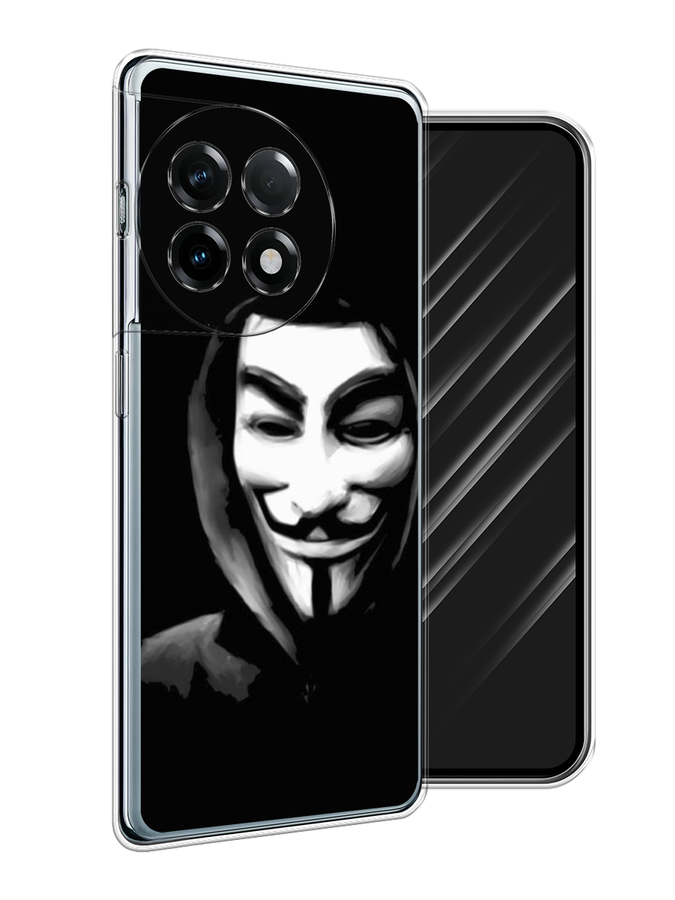 

Чехол Awog на OnePlus 11R/Ace 2 "Анонимус", Черный;серый;белый, 154250-1