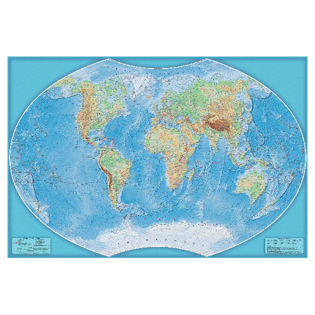 фото Рельефная физическая карта мира, арт. к18, 90*130 см offgroup
