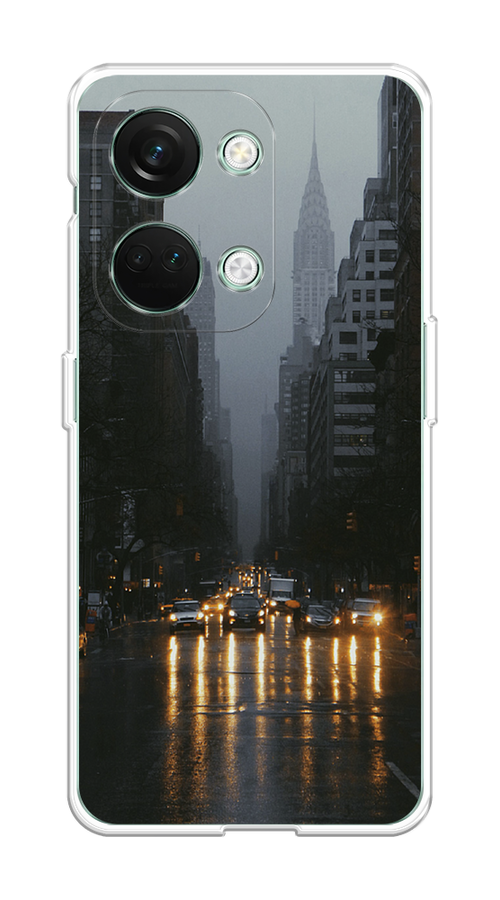 

Чехол на OnePlus Nord 3 "Дождливый Нью Йорк", Черный;серый, 154050-1