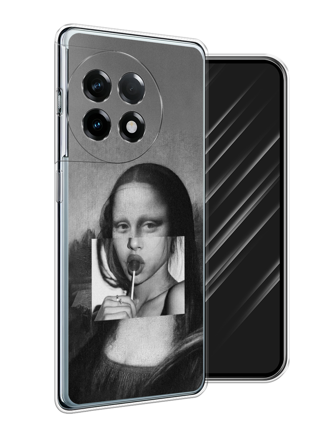 

Чехол Awog на OnePlus 11R/Ace 2 "Mona Lisa sucking lollipop", Серый, 154250-1