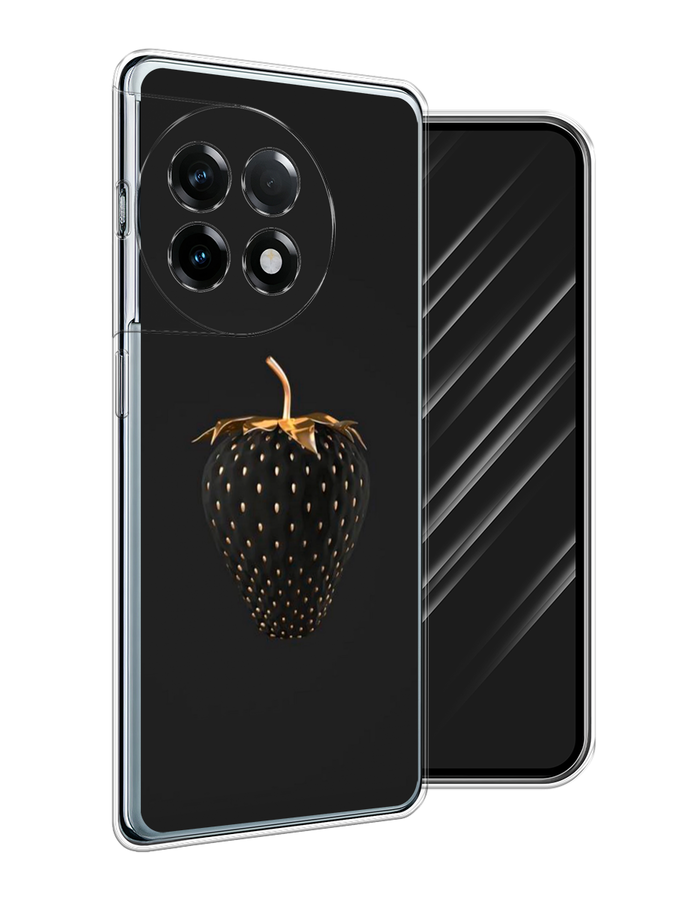 

Чехол Awog на OnePlus 11R/Ace 2 "Черно-золотая клубника", Черный;золотистый, 154250-1