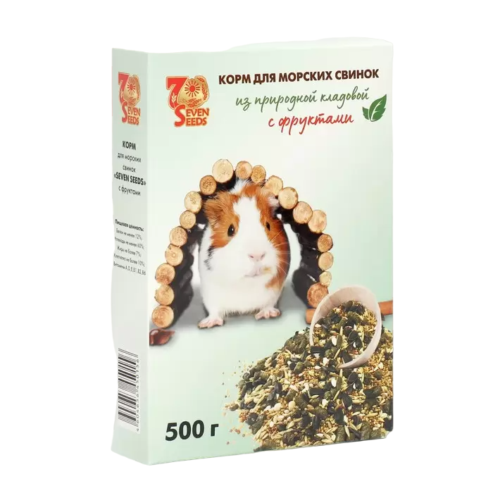 Сухой корм для грызунов и хорьков Seven Seeds с фруктами 3 шт по 500 г