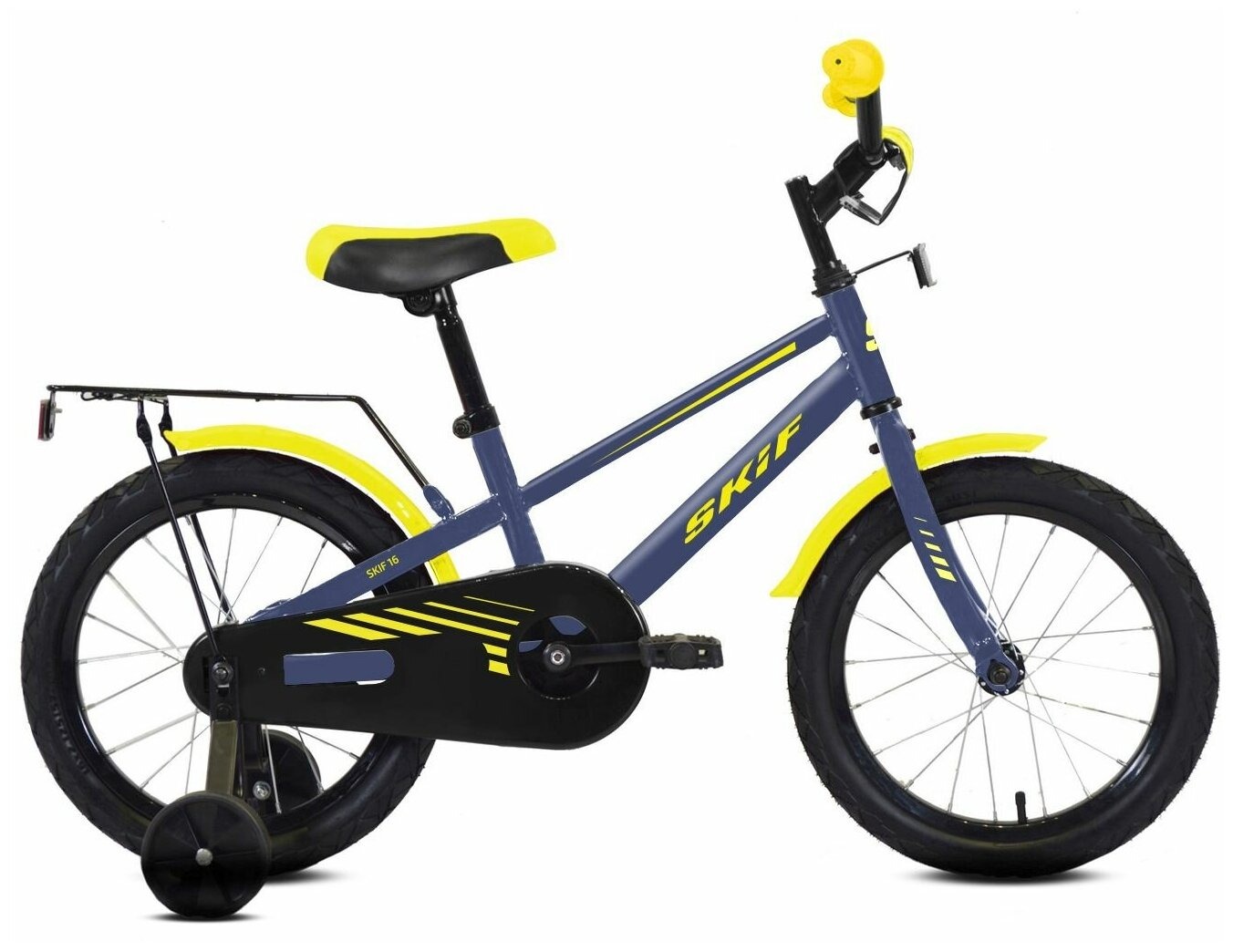 Велосипед детский SKIF 16 AL 2022, серый, желтый детский горный велосипед skif rise 20 2022