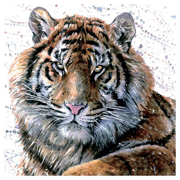 Подушка декоративная НТК Тигр 40 х 40 см полиэстер разноцветная